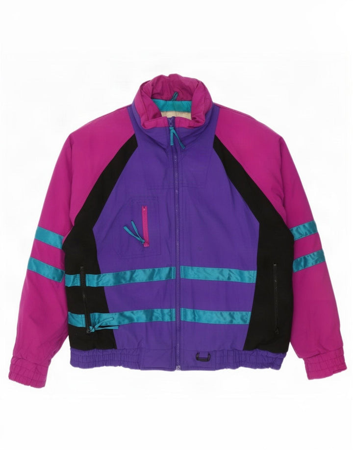 Jachetă de schi vintage pentru bărbați UK 40, mare, multicoloră, din nailon