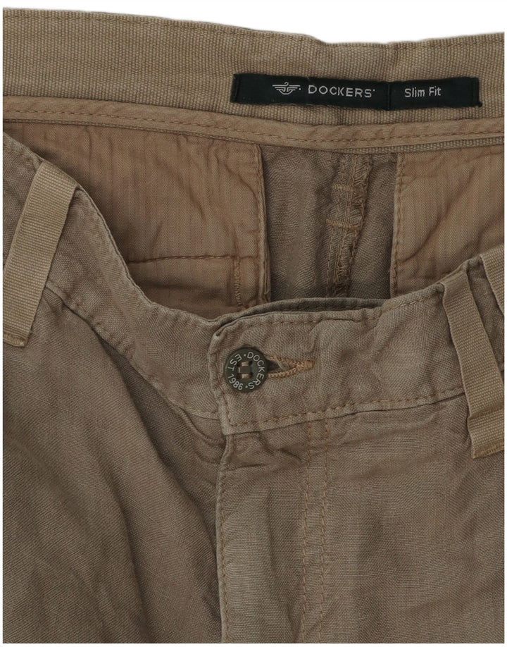 Pantaloni chino pentru bărbați Dockers Slim Fit L34 L29 Kaki