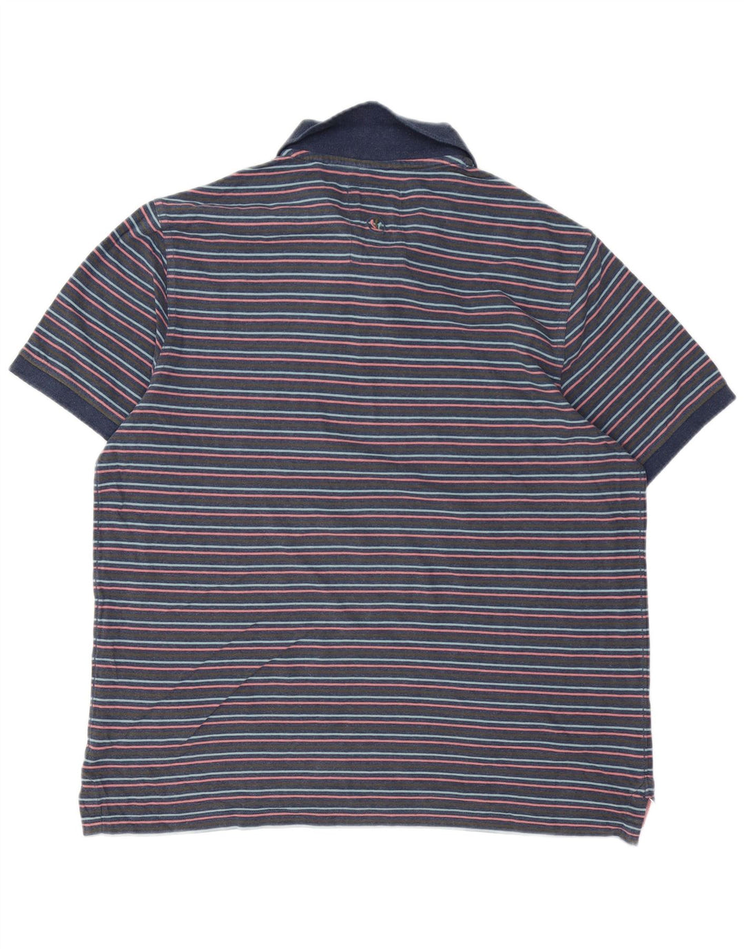 FAT FACE Tricou polo pentru bărbați XL, bumbac cu dungi bleumarin