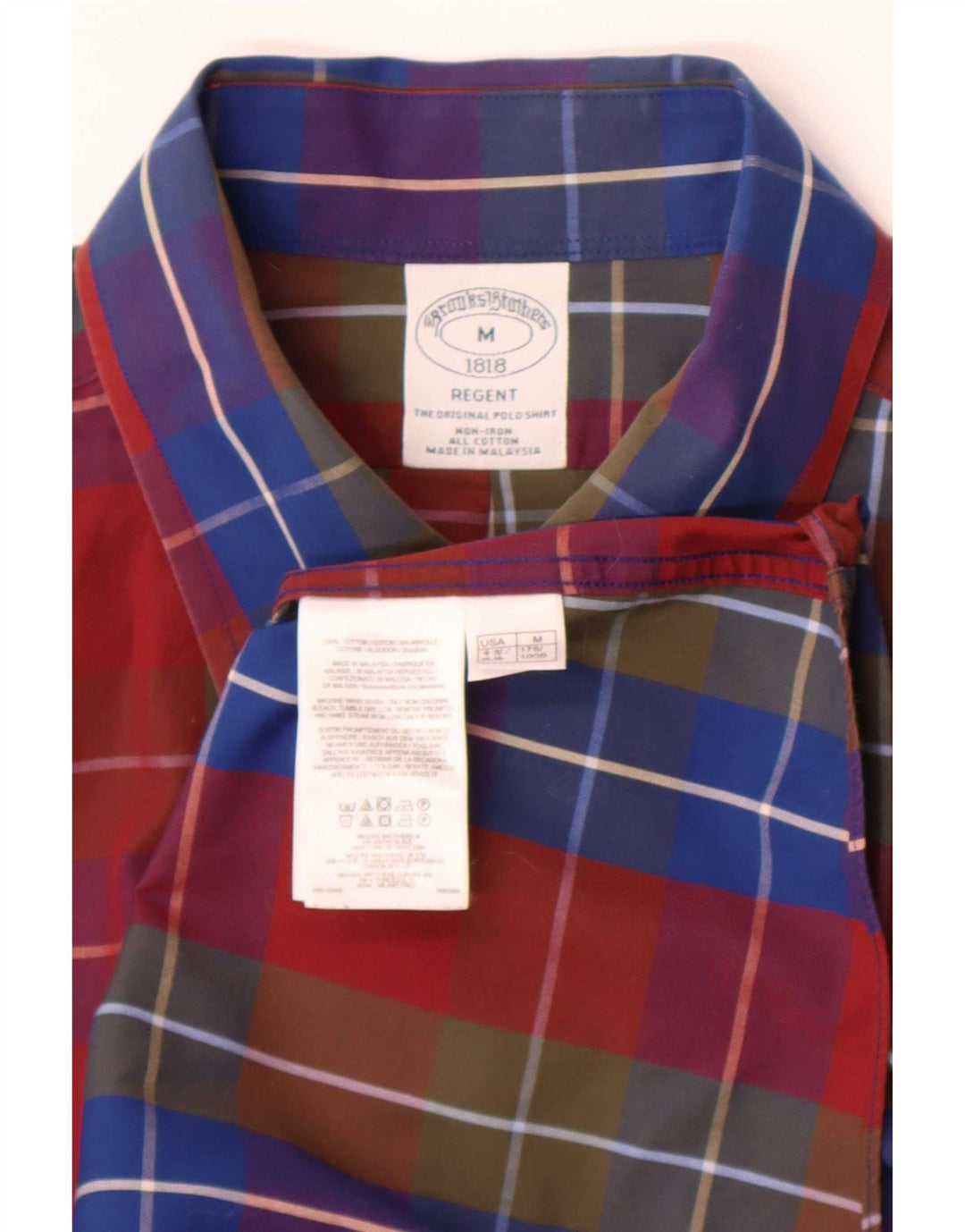 Cămașă Regent pentru bărbați Brooks Brothers, bumbac carouri multicoloră medie