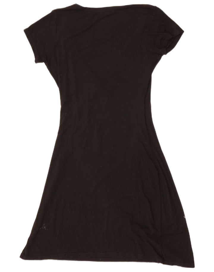 DESIGUAL Rochie A-Line pentru femei Marea Britanie 14 Lung Negru Paisley