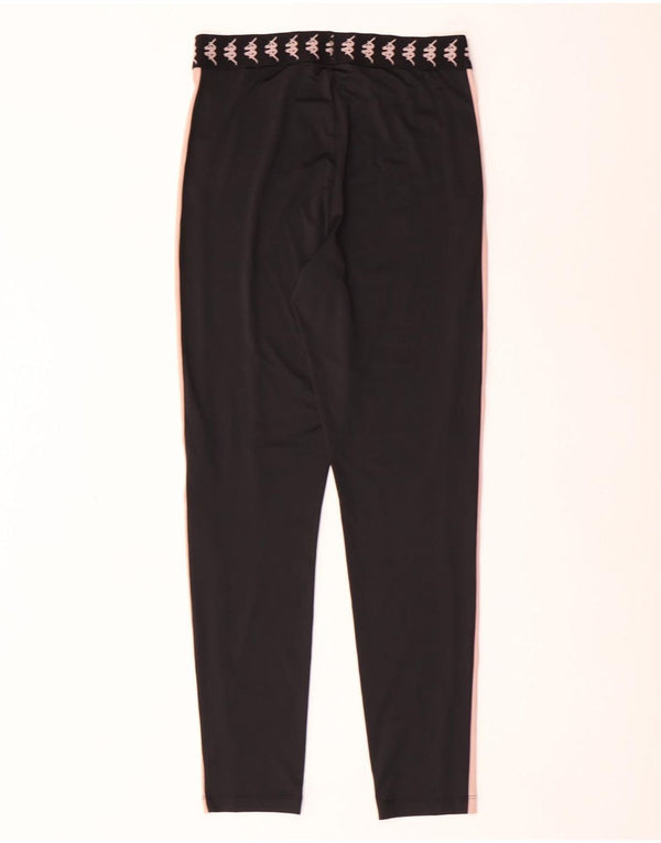 Leggings Kappa Tezenis Graphic pentru femei UK 8 Small Black Colorblock