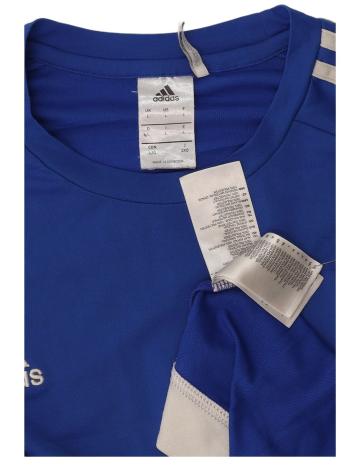 Tricou ADIDAS Climalite pentru bărbați Top mare, albastru, poliester color bloc