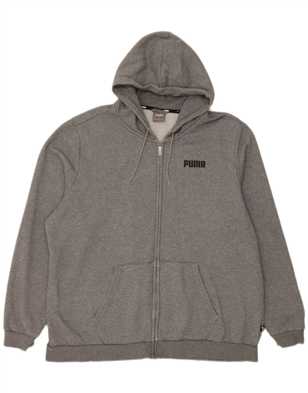 PUMA Mens Zip Hoodie Sweater 2XL Grey