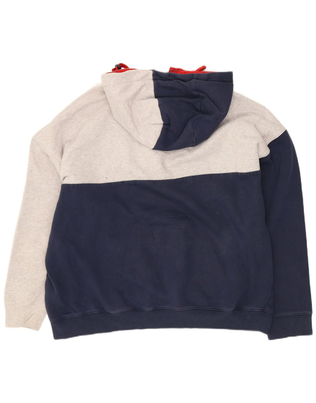 Pulover pentru bărbați Tommy Hilfiger, cu gât cu nasturi, cu glugă, mijlociu, albastru bleumarin