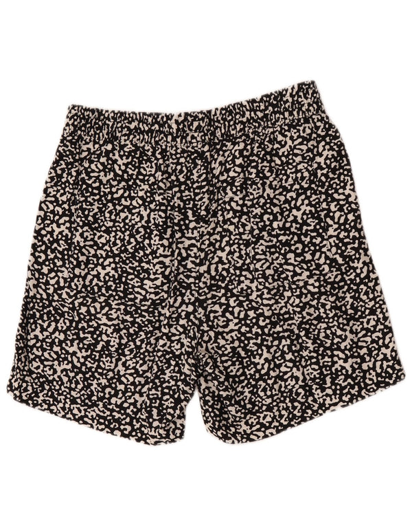 Marks & Spencer Pantaloni scurți casual pentru femei UK 12 Medium W32 Black Animal Print