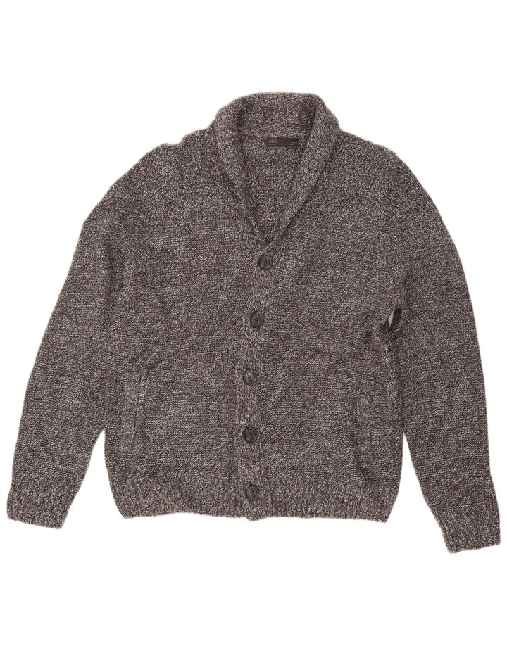 Pulover cardigan pentru bărbați Marks & Spencer, mare, gri cu pete acrilice