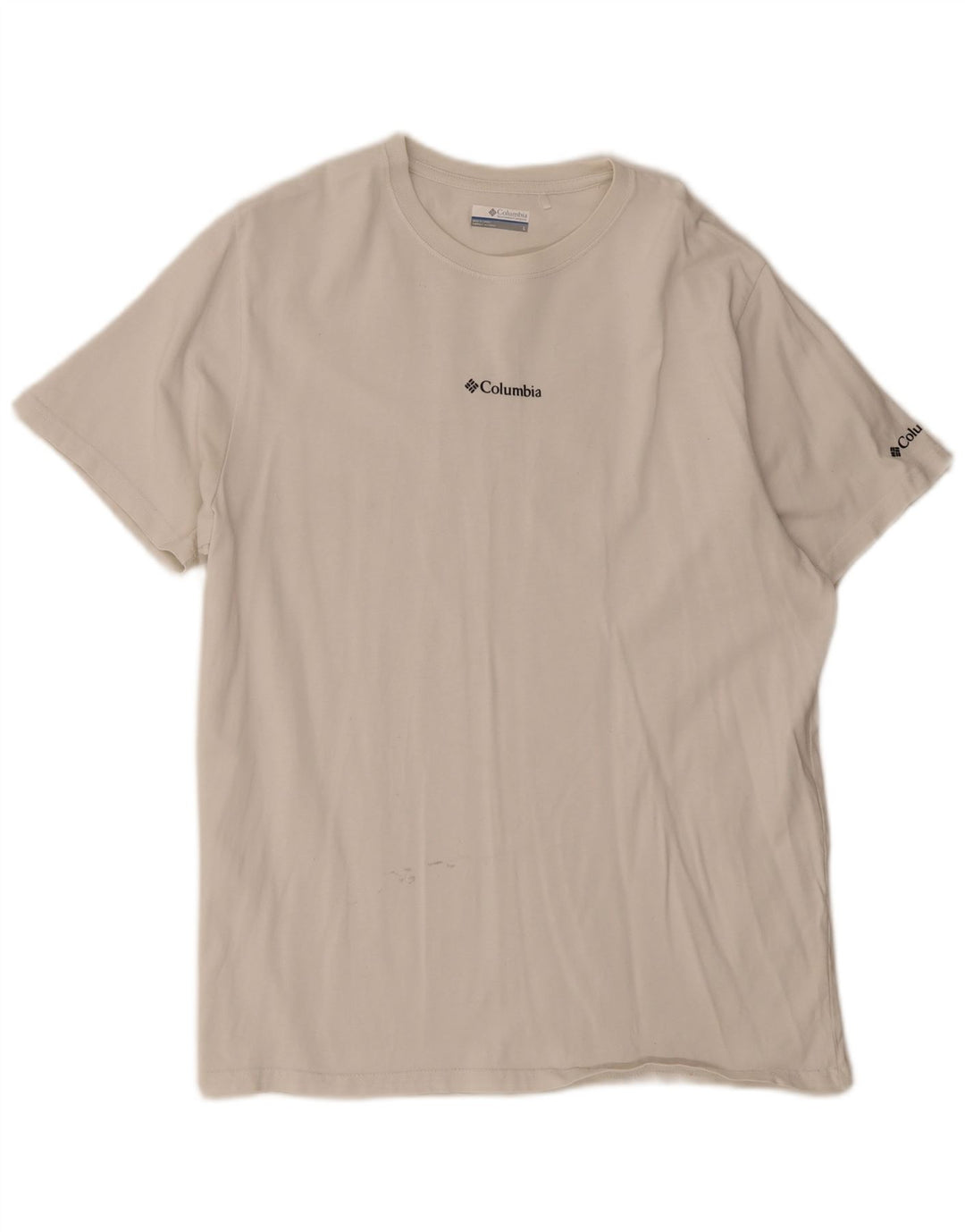 Tricou grafic Columbia pentru bărbați Top mare din bumbac alb