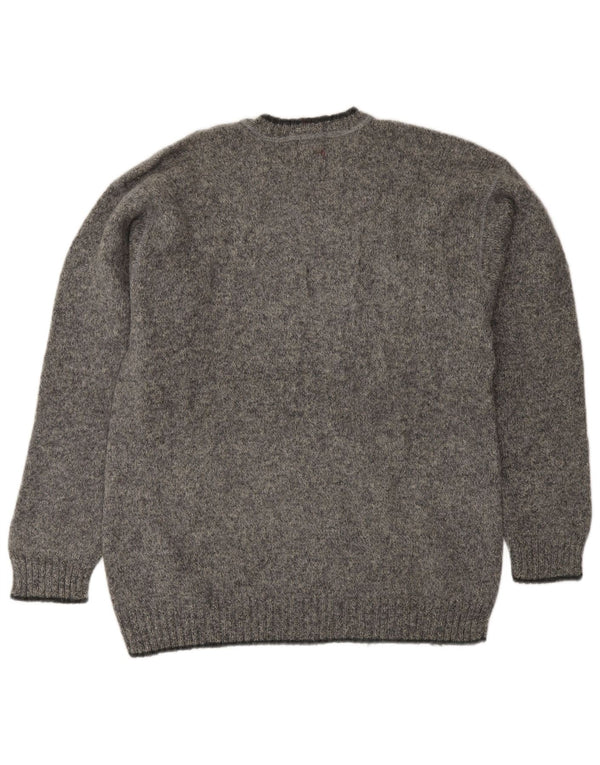 Pulover pentru bărbați Kappa cu decolteu în V, XL, lână gri pete