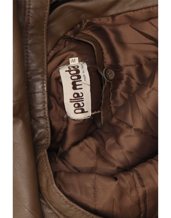 Jachetă de piele vintage pentru bărbați UK 40 mare maro