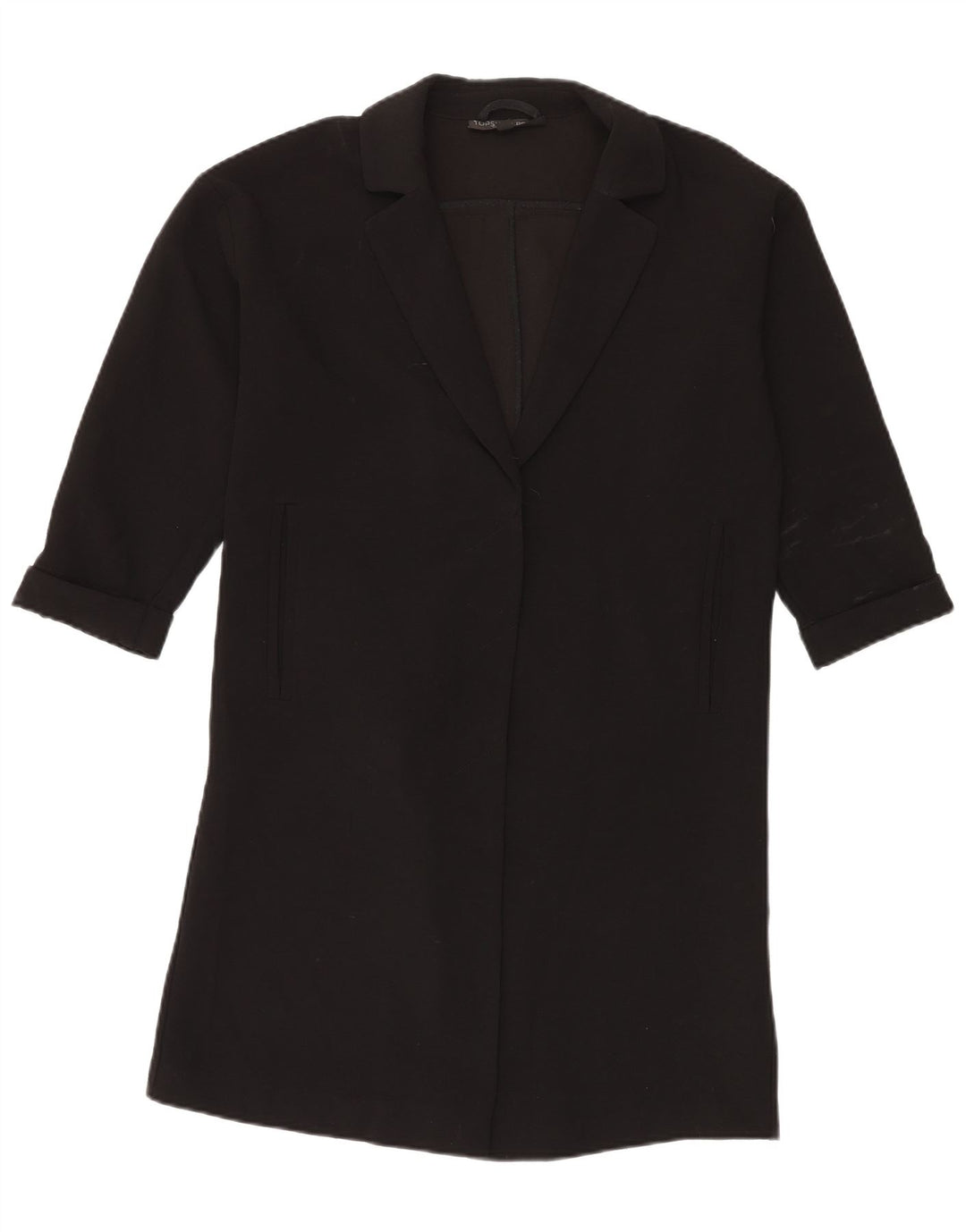 Topshop Jachetă cu paragate supradimensionată pentru femei UK 10 Small Black