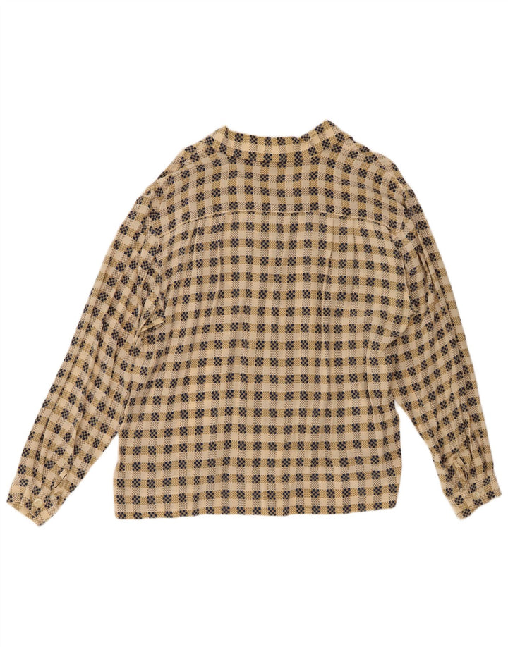 Cherie Cămașă Femei IT 52/54 2XL Bej Matase Check
