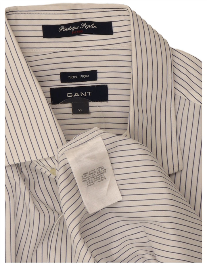 Cămașă Gant Bărbați NON - IRON XL, bumbac cu dungi albe