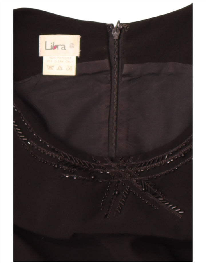 Rochie pentru femei Libra, fără mâneci, poliester negru mediu UK 12