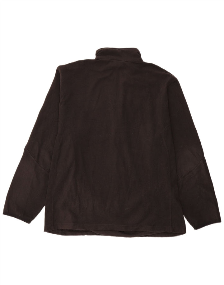 Pulover pentru bărbați Adidas, cu fermoar și gât, XL, poliester negru