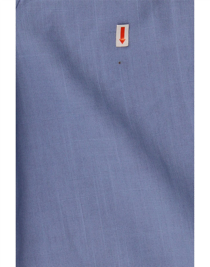 RICHARD STUMP Womens Open Overcoat UK 20 2XL Blue Floral Polyester