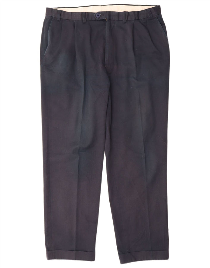 Pantaloni de costum pentru bărbați Marks & Spencer Blue Harbour Pegged W38 L31 bleumarin