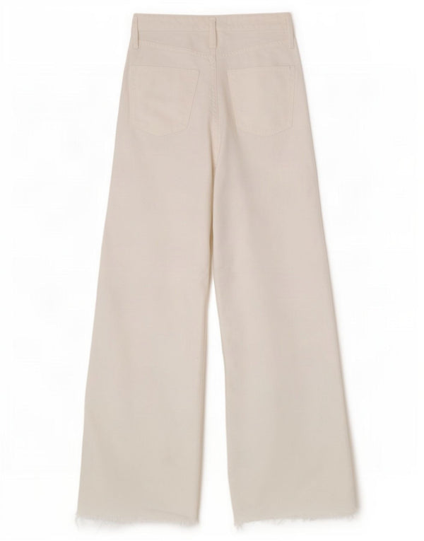 Blugi Zara femei cu talie înaltă cu picioare largi EU 36 XS W26 L32 bumbac alb