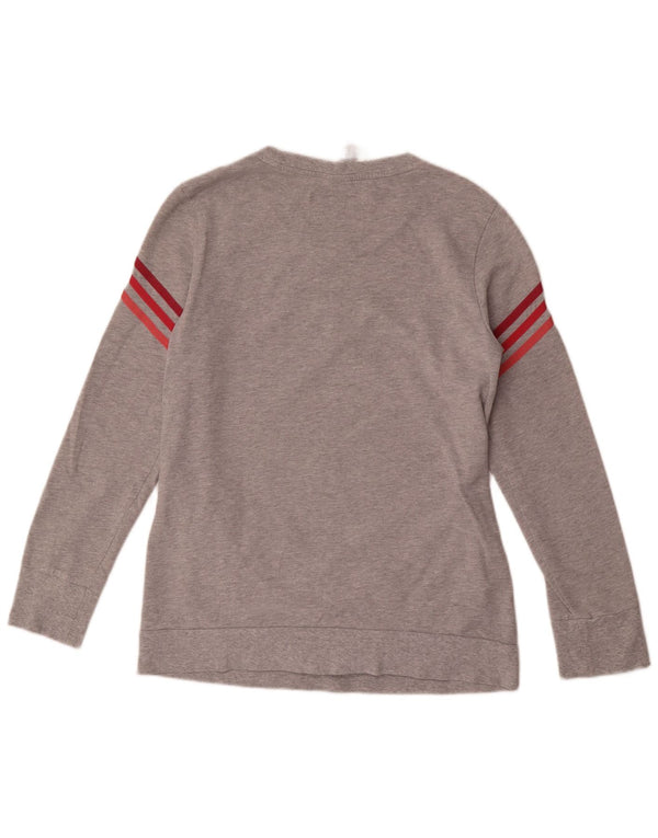 Pulover adidas pentru femei UK 12/14, bumbac cu pete gri mediu