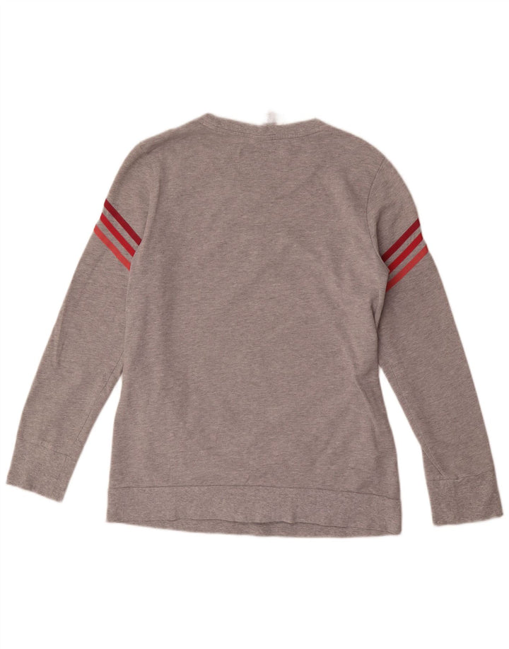 Pulover adidas pentru femei UK 12/14, bumbac cu pete gri mediu