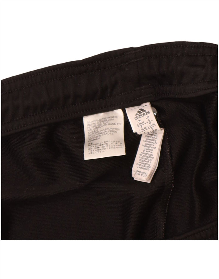 ADIDAS Womens Tracksuit Trousers UK 16/18 Large Black Polyester