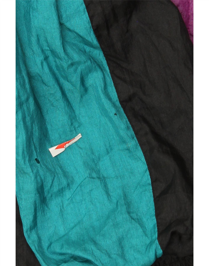 Jachetă de trening vintage pentru bărbați, mediu negru, nailon color bloc