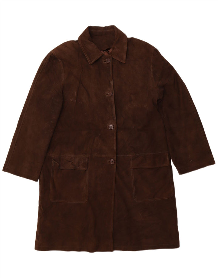 L.Lambertazzi Pardesiu dama din piele intoarsa IT 48 XL din piele maro