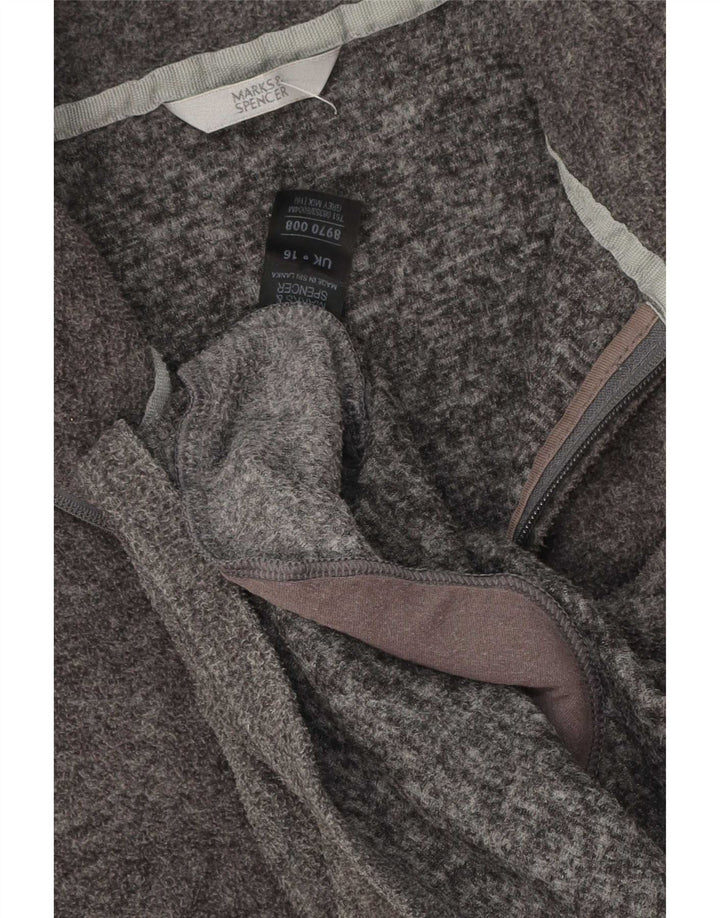 Jachetă fleece pentru femei Marks & Spencer UK 16 mare poliester gri