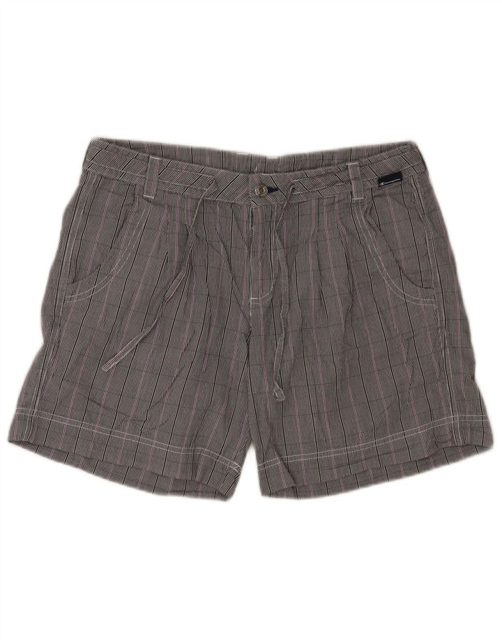 Pantaloni scurți casual Champion pentru femei, mediu W30, bumbac cu carouri gri