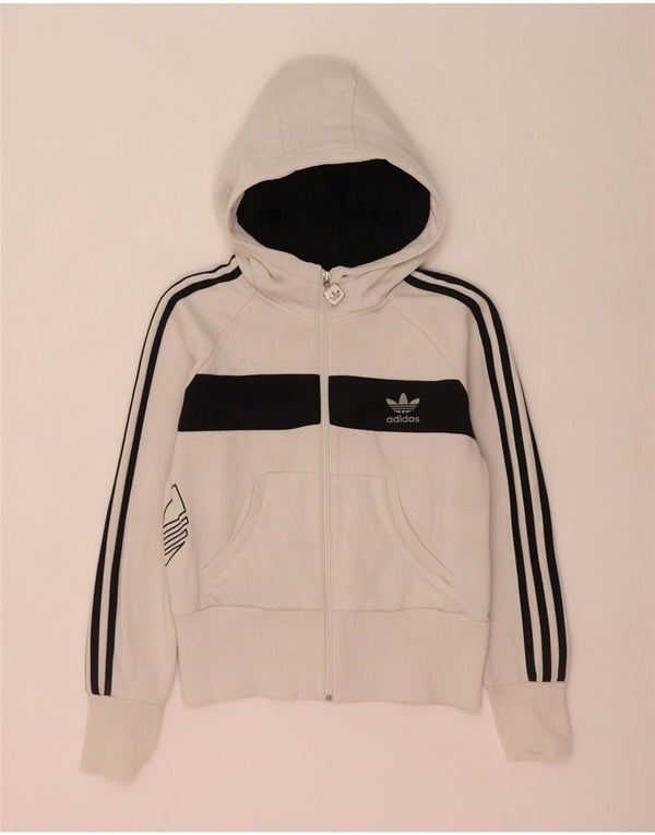 Pulover Adidas Graphic Zip pentru femei IT 44 Medium White Colorblock