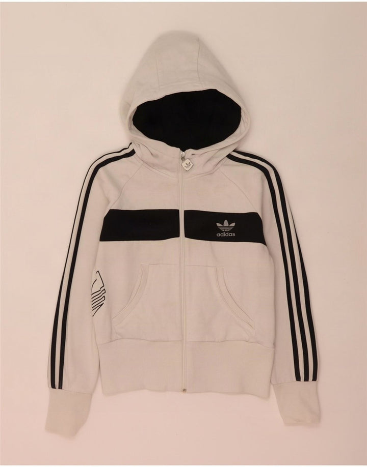 Pulover Adidas Graphic Zip pentru femei IT 44 Medium White Colorblock