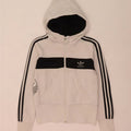 Pulover Adidas Graphic Zip pentru femei IT 44 Medium White Colorblock