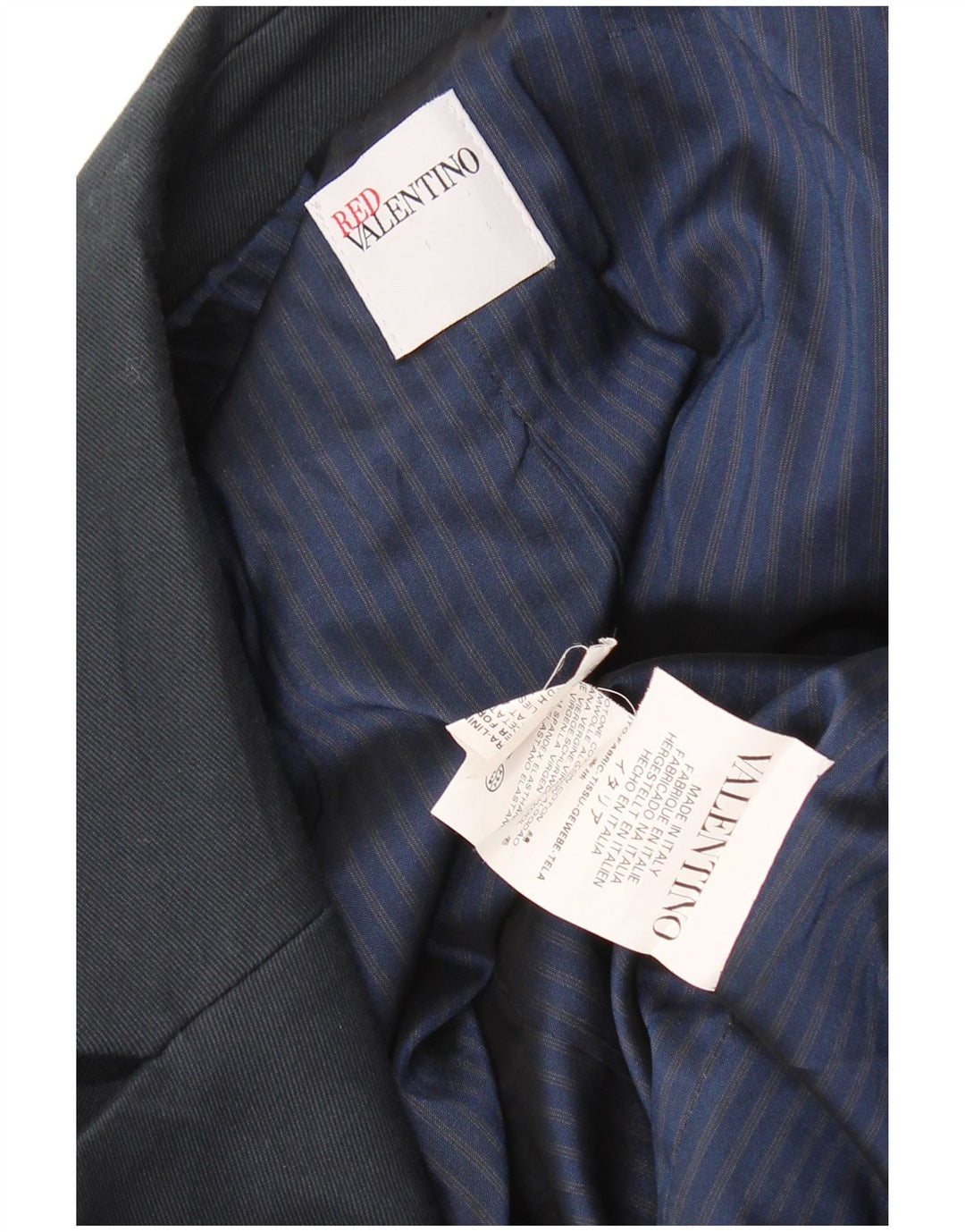 Jachetă Red Valentino pentru femei, cu 1 nasture, UK 12, bumbac, albastru bleumarin mediu