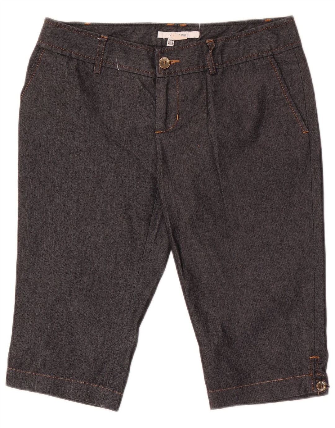 Bermude chino pentru femei Zara EU 40 Medium W30 Bumbac negru