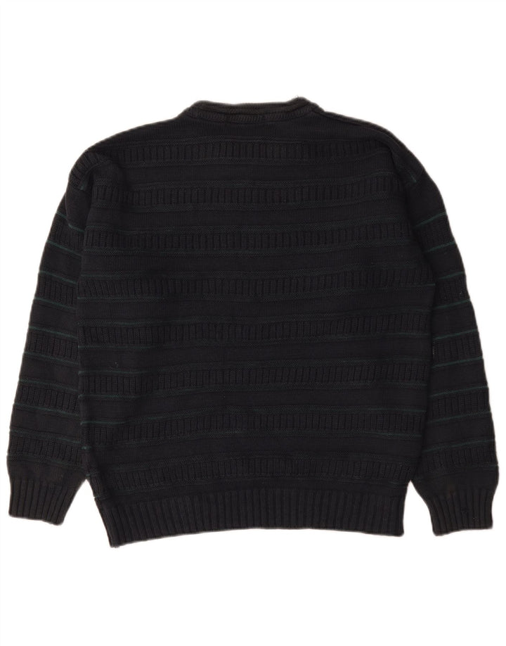 Pulover pentru bărbați Marks & Spencer, cu gât crew, acrilic cu dungi negre medii