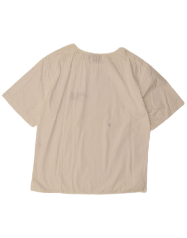 Bluză supradimensionată pentru femei Enrico Coveri Top UK 10 Bumbac alb mic