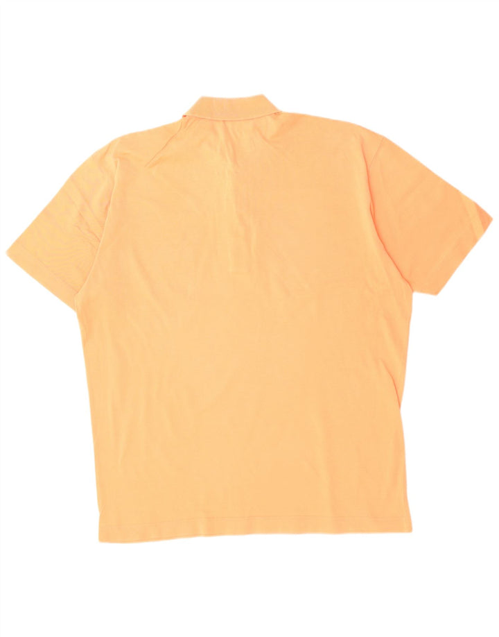 VINTAGE Mens Polo Shirt Medium Orange Cotton
