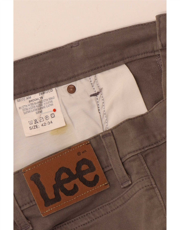 Blugi drepti Brooklyn pentru femei Lee W42 L30 bumbac gri