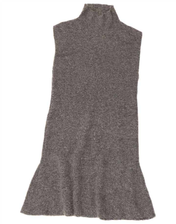 Rochie cu pulover fără mâneci Zara pentru femei UK 8 Mic Gri Poliester