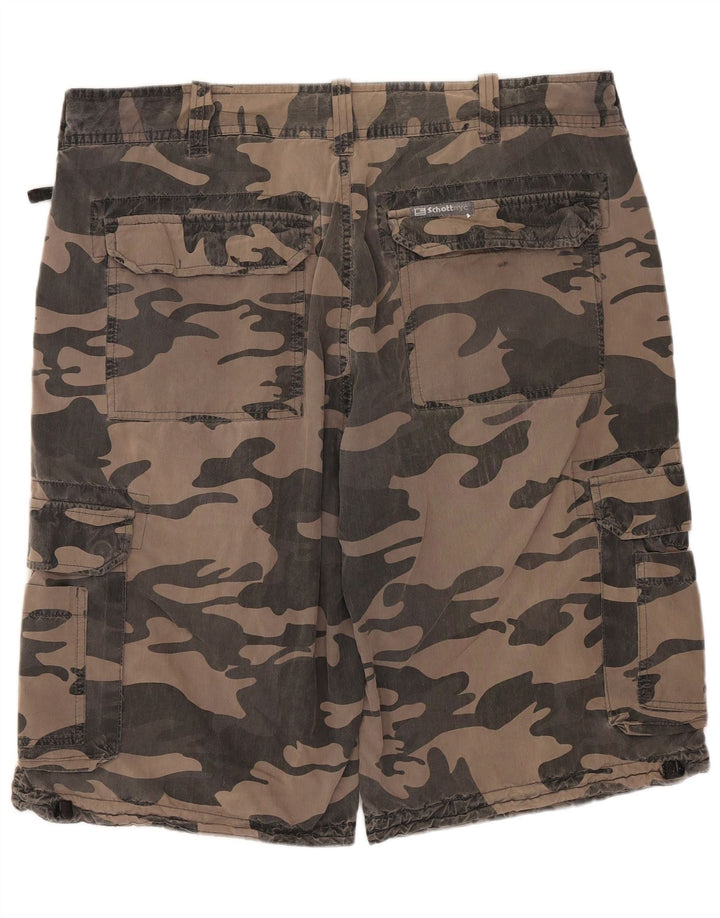 Pantaloni scurți cargo Schott pentru bărbați W34 Camuflaj maro mare