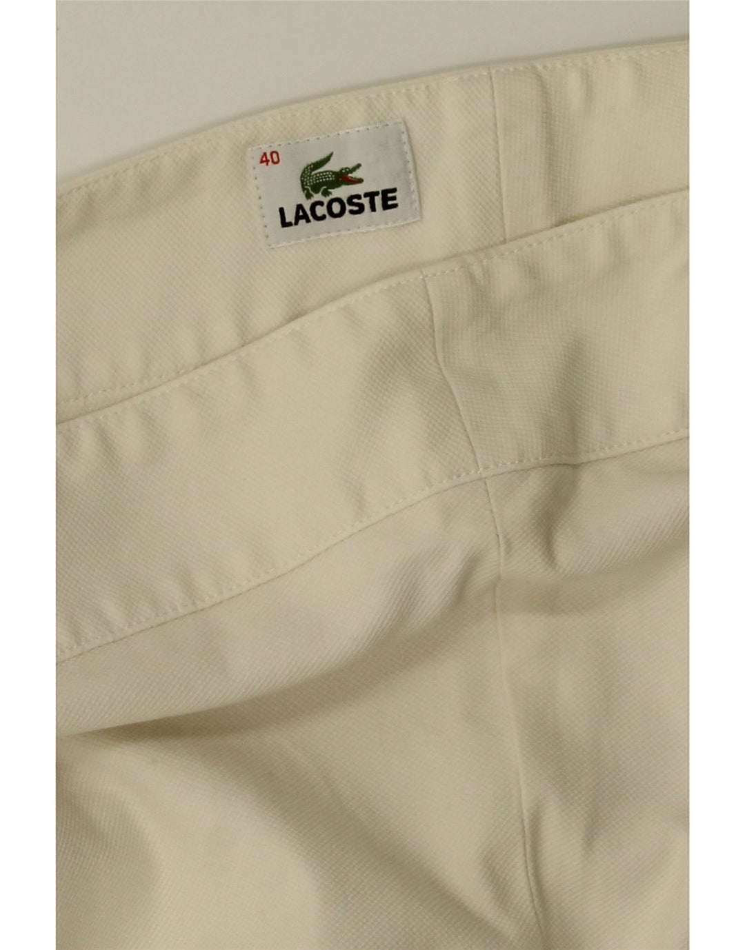 LACOSTE Womens Straight Casual Trousers Size 40 Medium W32 L23 Beige Vintage Lacoste and Second-Hand Lacoste from Messina Hembry 