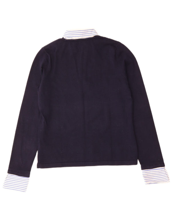 Tricou polo Rugby cu mânecă lungă pentru femei Ralph Lauren UK 16 Mare bleumarin