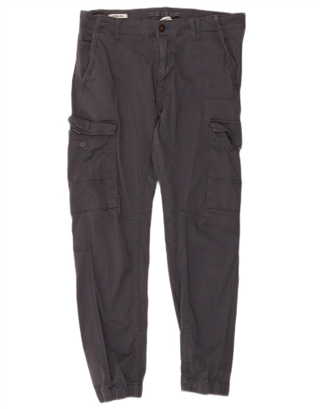 JACK & JONES Pantaloni cargo conici pentru bărbați Paul Tapered Joggers W36 L29 bumbac gri