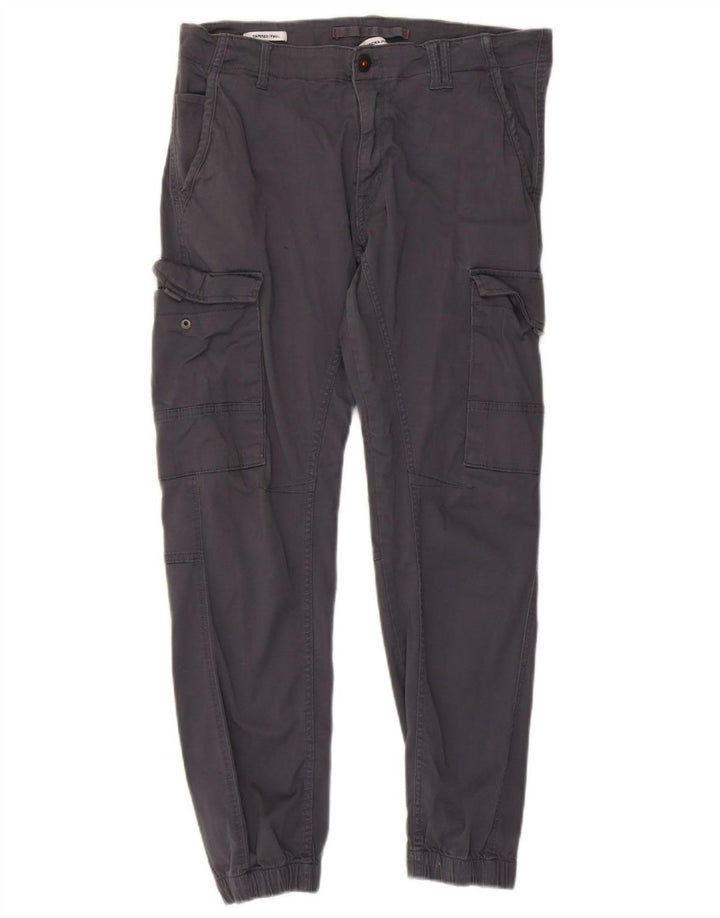 JACK & JONES Pantaloni cargo conici pentru bărbați Paul Tapered Joggers W36 L29 bumbac gri