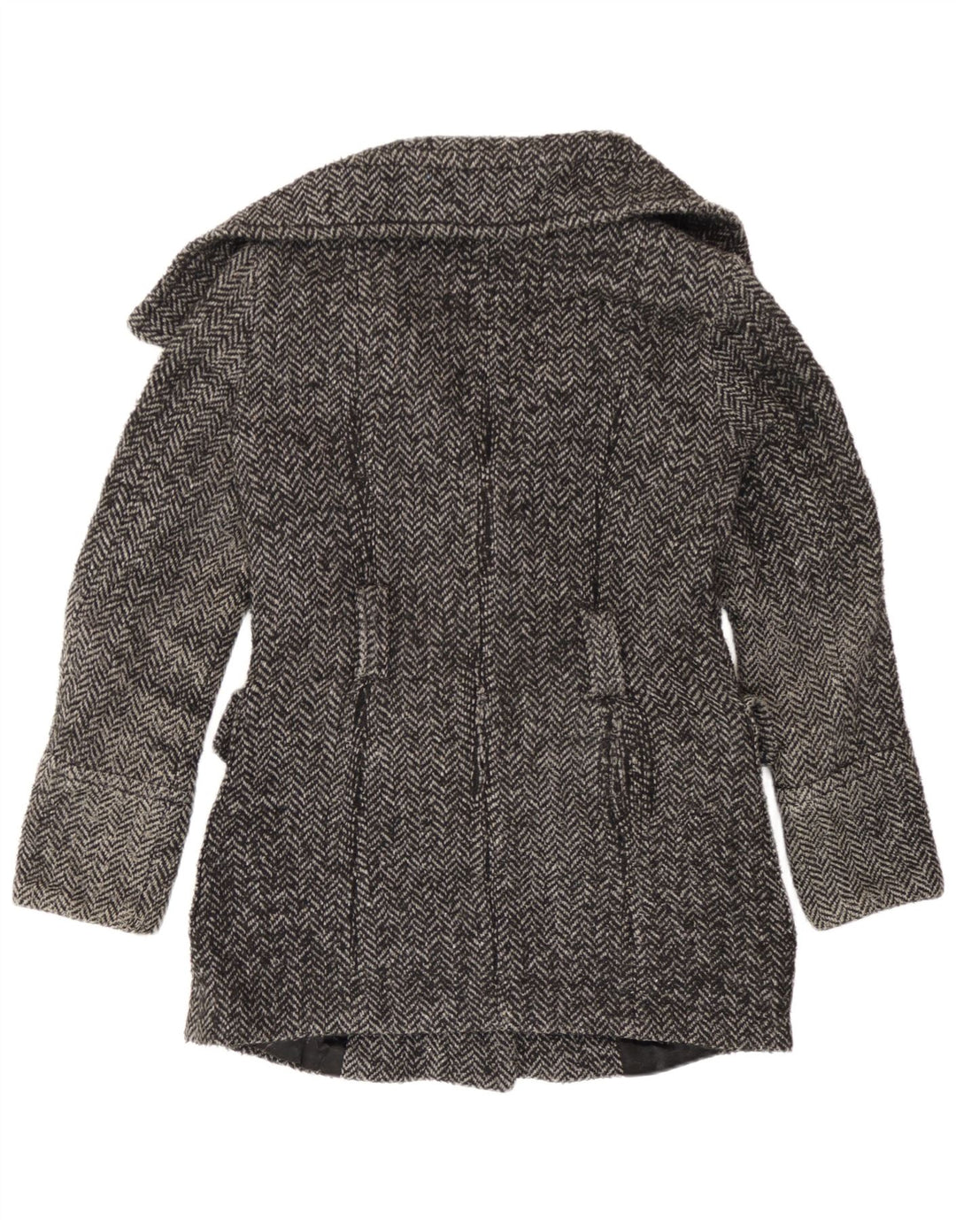 Pardesiu pentru femei Zara UK 14 Medium Gris Herringbone