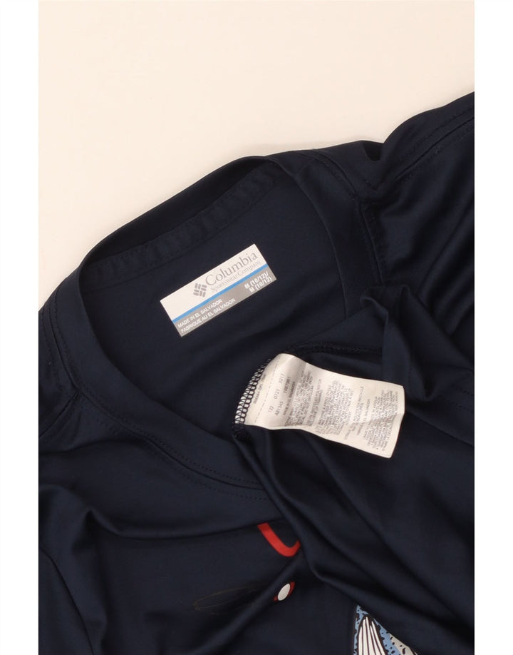 Tricou grafic Columbia pentru băieți Top 10-11 ani Poliester bleumarin mediu