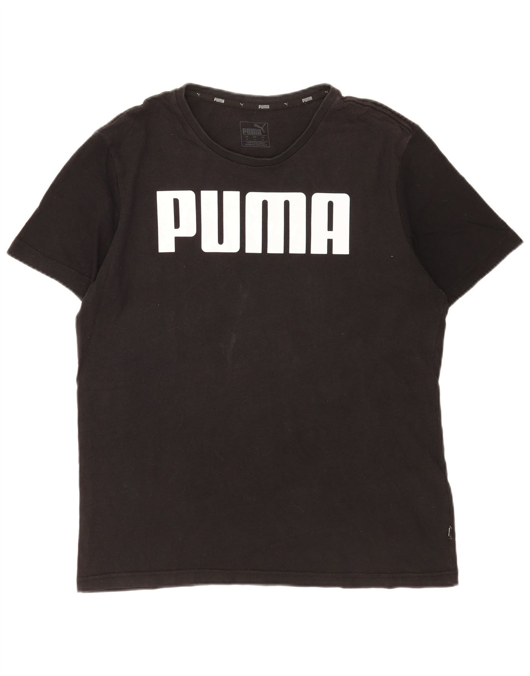 Tricou grafic Puma pentru bărbați Top mediu negru bumbac