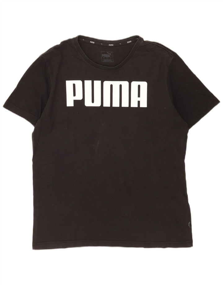 Tricou grafic Puma pentru bărbați Top mediu negru bumbac
