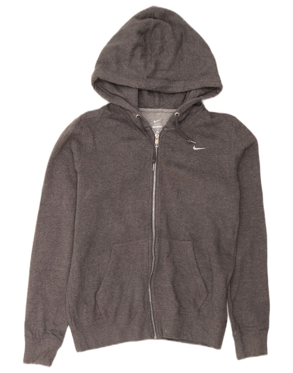 Pulover Nike pentru bărbați, cu fermoar, bumbac, gri mediu