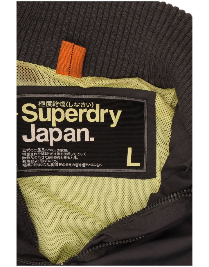 Jachetă de vânt pentru femei SUPERDRY UK 16 mare nailon gri